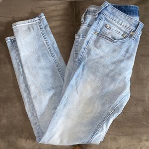 Pacsun active stretch skinny crop blue washed jean